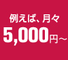 例えば、月々5,000円～