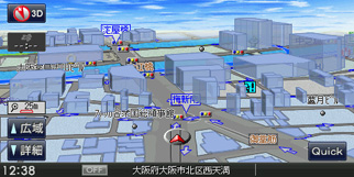 立体地図(昼/夜)画面 イメージ画像
