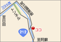 地図:熊本県阿蘇郡小国町杖立温泉 地図:熊本県阿蘇郡小国町杖立温泉