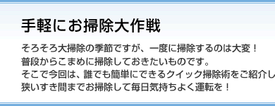 手軽にお掃除大作戦