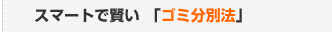 スマートで賢い  「ゴミ分別法」
