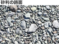 砂利の路面