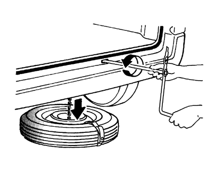 スペアタイヤの取り出しかた