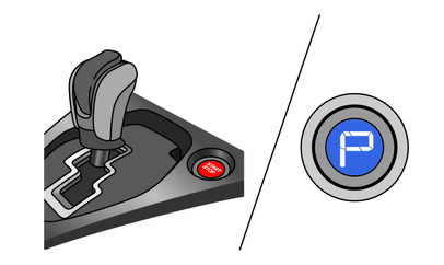 シフトレバー位置は目で確認 