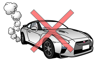 仮眠や長時間駐車するときは必ずエンジンを止める