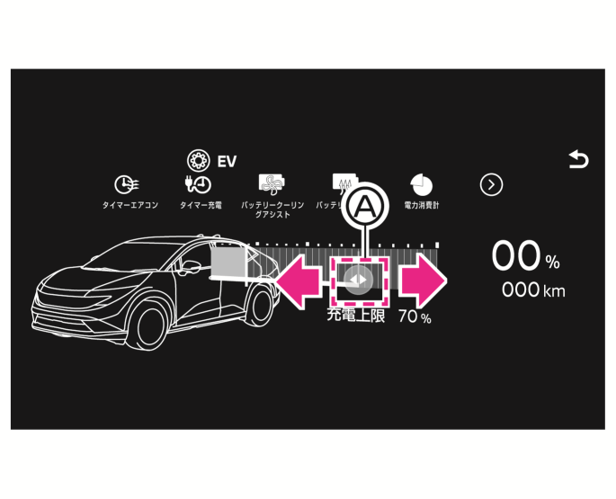 日産：リーフ [ LEAF ] 取扱説明書 ｜ 充電上限の設定のしかた
