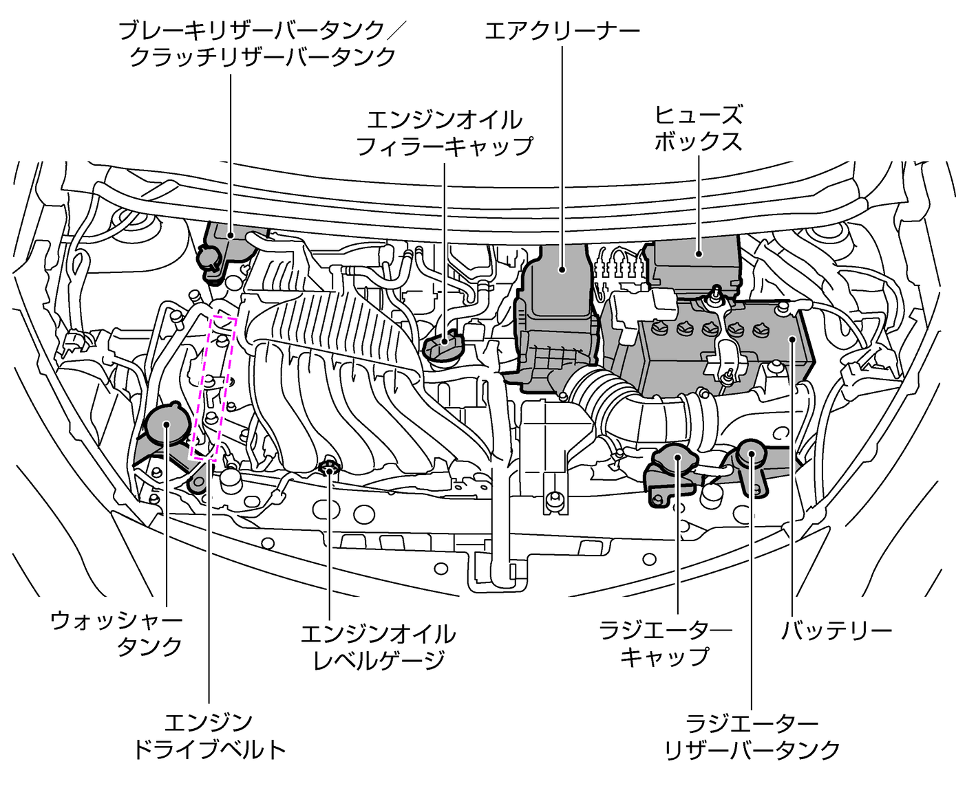 秘密の 応援する フォアタイプ 車 部品 名称 エンジン ルーム Lvulyp Org