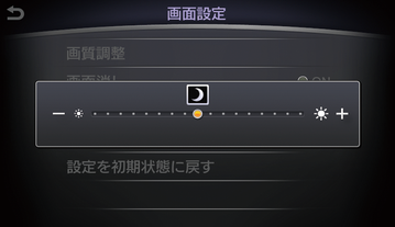 夜画面と昼画面を切り替えて明るさを調整する