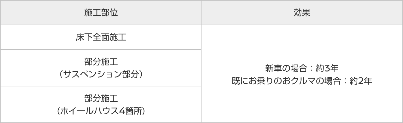 すでにサビが発生していてお手入れが必要なクルマには「ブラック」