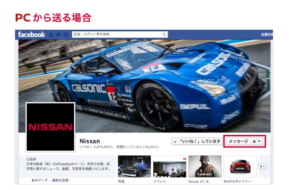 PCから送る場合