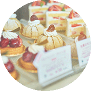 見た目もかわいいケーキたち