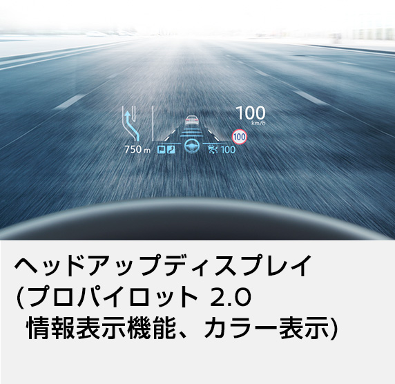 ヘッドアップディスプレイ(プロパイロット 2.0 情報表示機能、カラー表示)