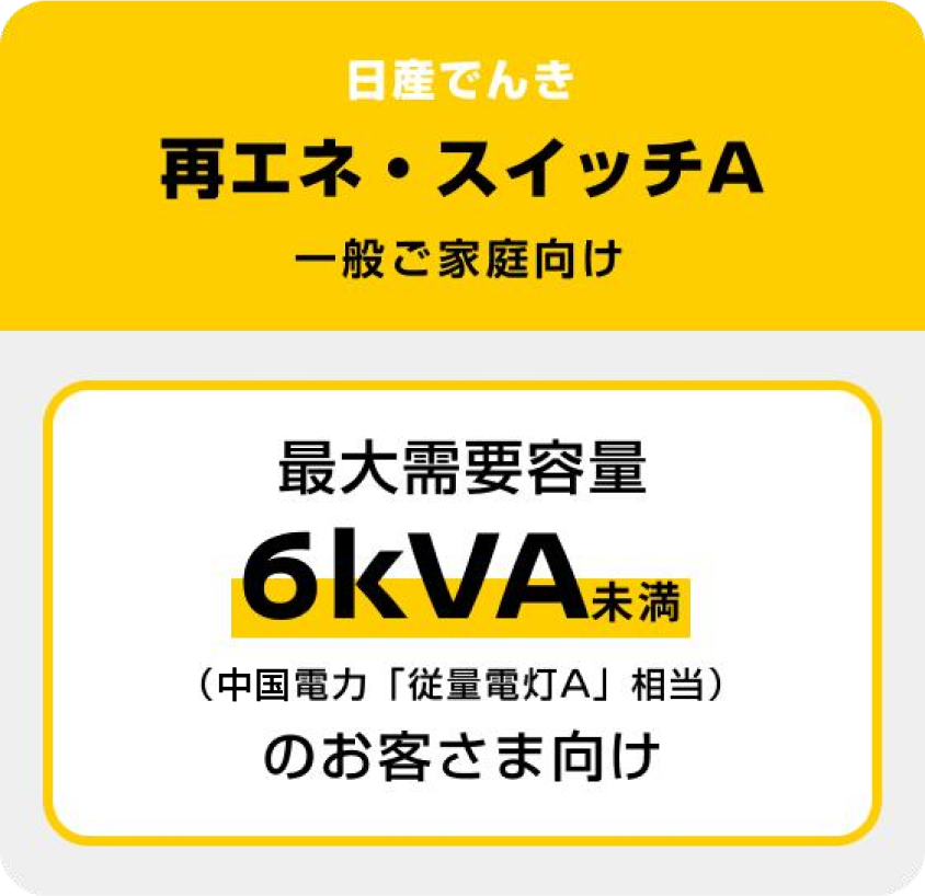 日産でんき 再エネ・スイッチA 一般ご家庭向け