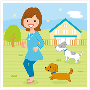 STEP1 愛犬が楽しいと感じる場所へ出かける イメージ